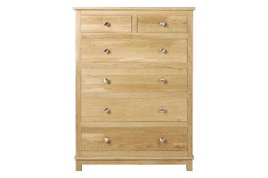 Arendel wooden two over four chest of drawers