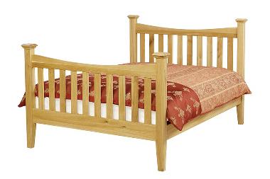 Arendel 4ft wooden bed with high footboard