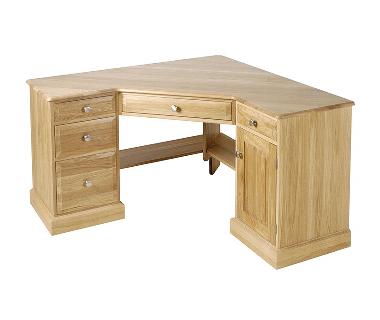 Westminster solid oak corner desk