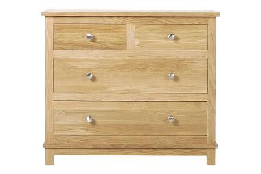Arundel solid oak two over two chest of drawers