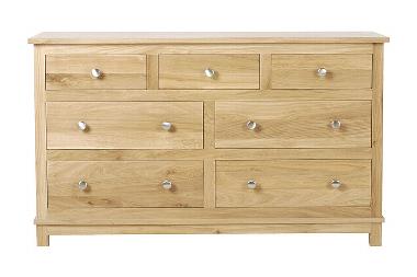 Arundel solid oak three over four chest of drawers