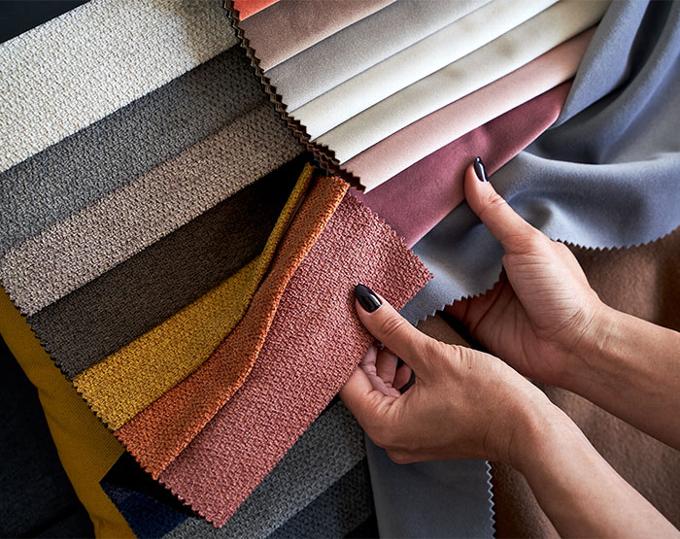 Cristina Marrone designer fabric swatches in multiple colours and textures