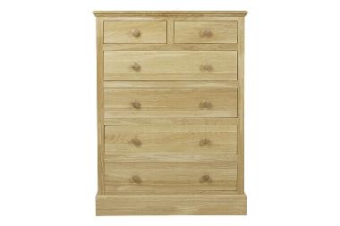 Hunston solid oak two over four chest of drawers