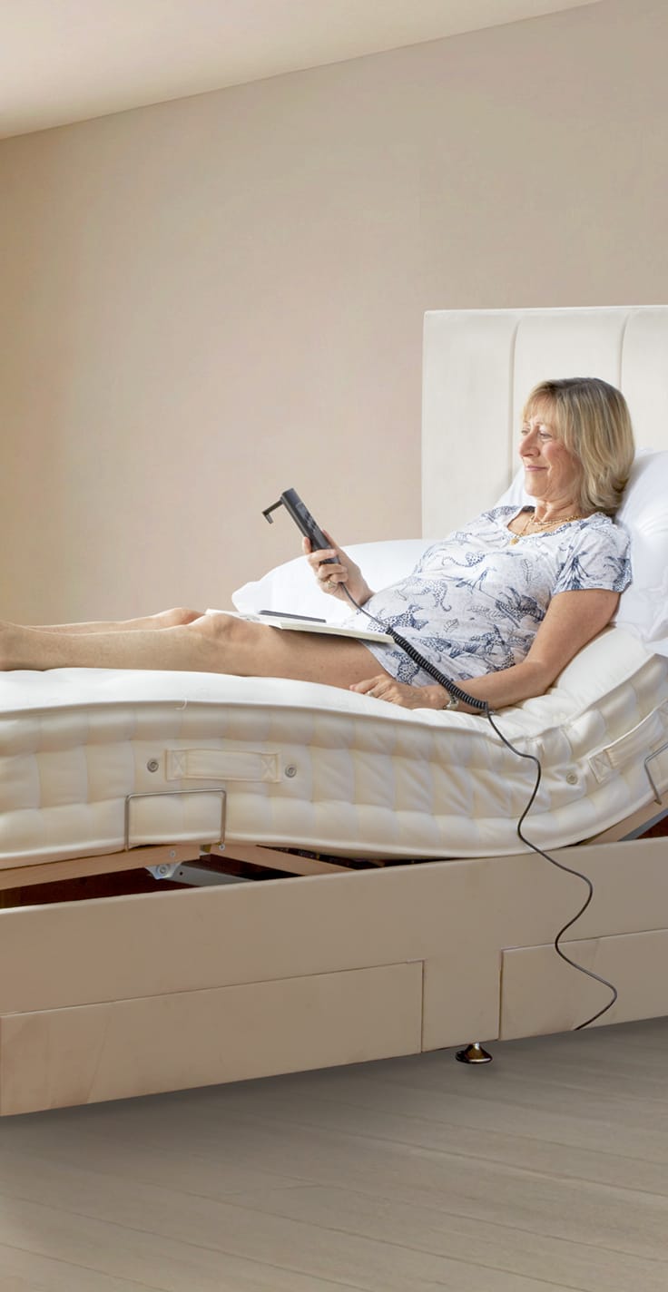 Avon bed raised, portrait view